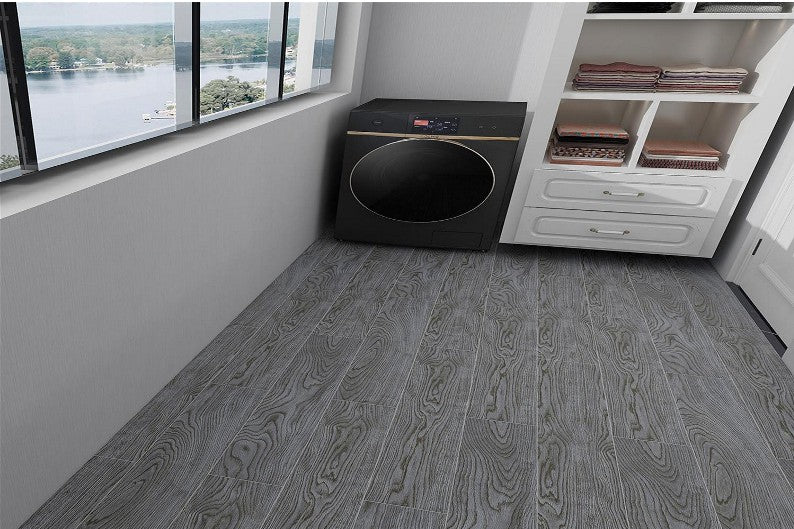 6X36 TIME TILE TIMES FLOOR TS FLOOR YM-19006 DARK GREY WOOD MATT