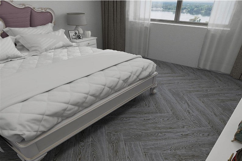 6X36 TIME TILE TIMES FLOOR TS FLOOR YM-19006 DARK GREY WOOD MATT