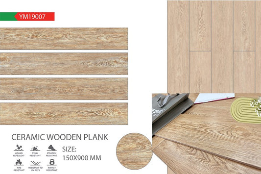 S-00048 6X36 TIME TILE TIMES FLOOR TS FLOOR YM-19007 BROWN WOOD MATT