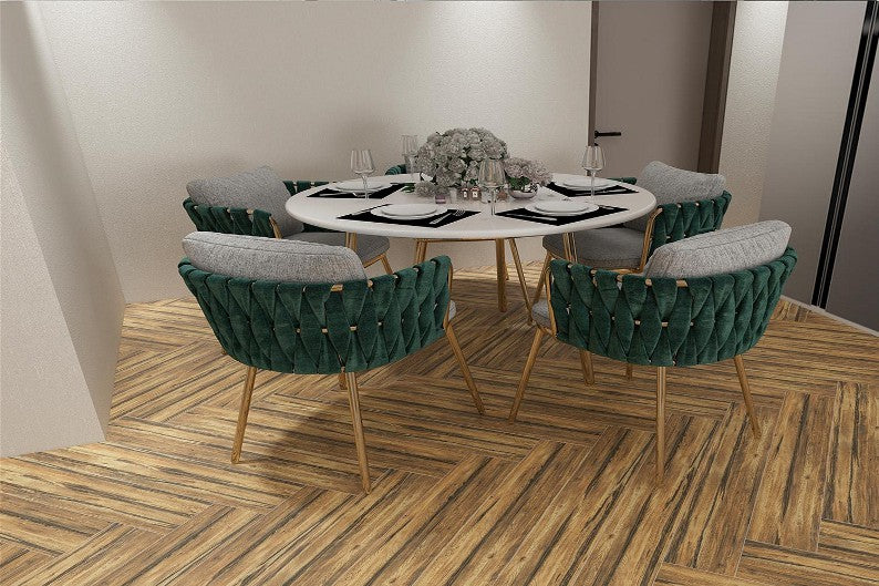 S-00048 6X36 TIME TILE TIMES FLOOR TS FLOOR YM-19012 IVORY/BROWN WOOD MATT