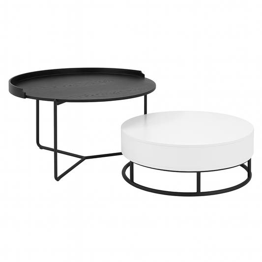Angular Modern Nesting Coffee Table Set
