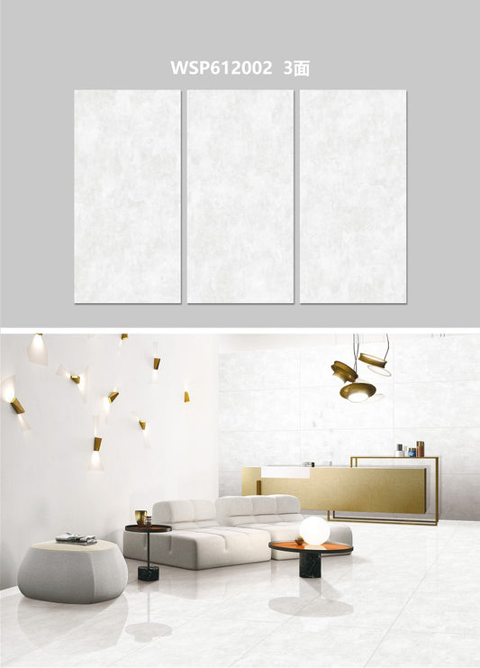 24X48 WOLSTONE TILE TS FLOOR WSP-612002 GREY/WHITE TEXTURE POLISH