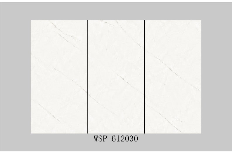 S-00646 24X48 WOLSTONE TILE WOLSTONE TS FLOOR WSP-612030 GREY/WHITE MARBLE TEXTURE POLISH 2-TILES/1.44 (PRIME)-(RANDOM)