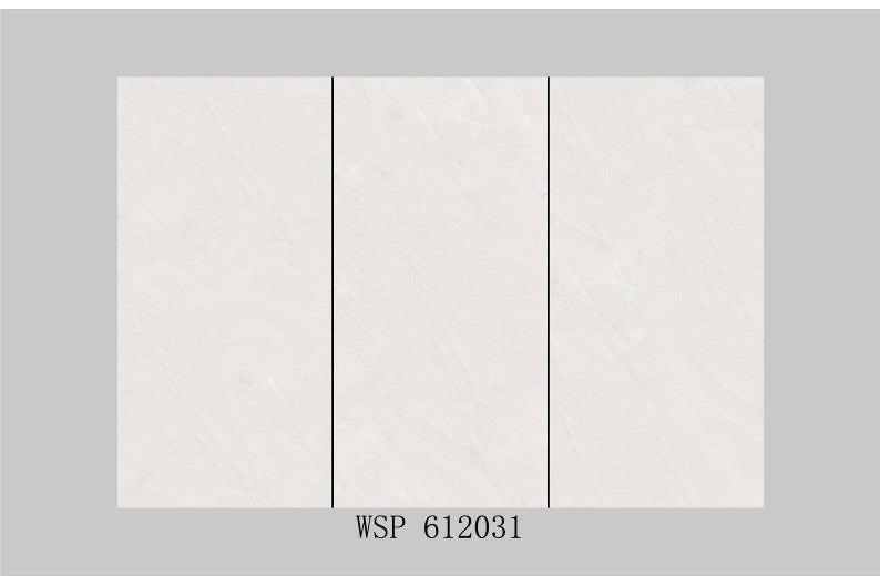 S-00646 24X48 WOLSTONE TILE WOLSTONE TS FLOOR WSP-612031 IVORY/WHITE MARBLE TEXTURE POLISH 2-TILES/1.44 (PRIME)-(RANDOM)