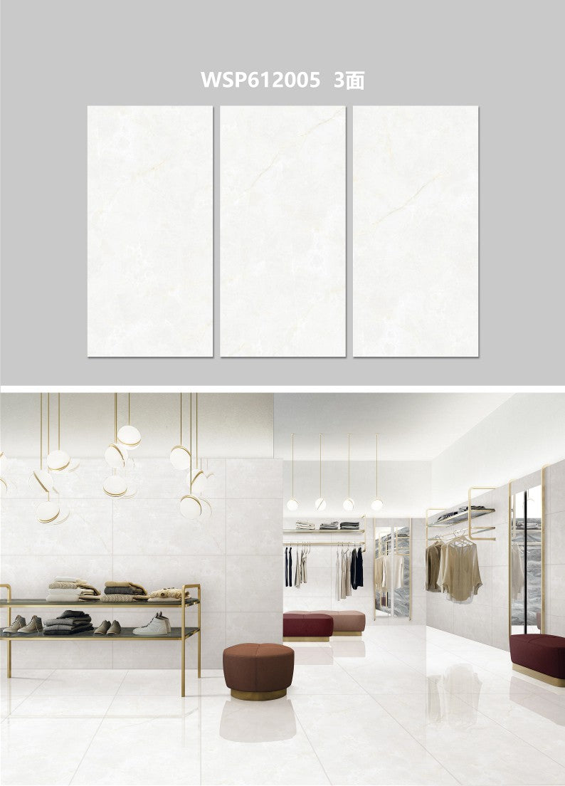 24X48 WOLSTONE TILE TS FLOOR WSP-612005 SAGE WHITE TEXTURE POLISH