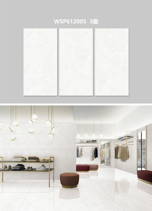 24X48 WOLSTONE TILE TS FLOOR WSP-612005 SAGE WHITE TEXTURE POLISH