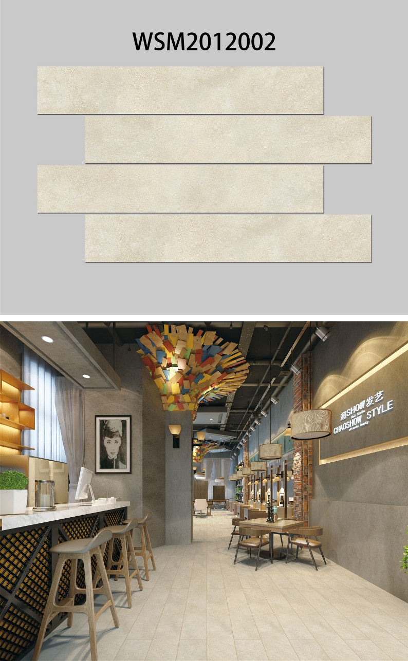 8X48 WOLSTONE TILE TS FLOOR WSM-2012002 BEIGE/IVORY TEXTURE MATT