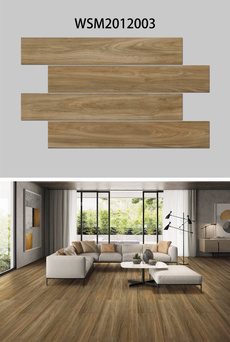 8X48 WOLSTONE TILE TS FLOOR WSM-2012003 BROWN WOOD MATT