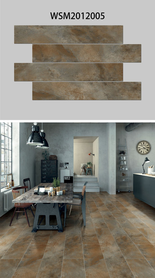 8X48 WOLSTONE TILE TS FLOOR WSM-2012005 GREY/BROWN WOOD MATT