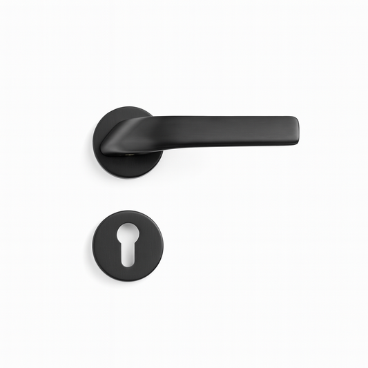 Yale Matte Black Door Handle with Keyhole